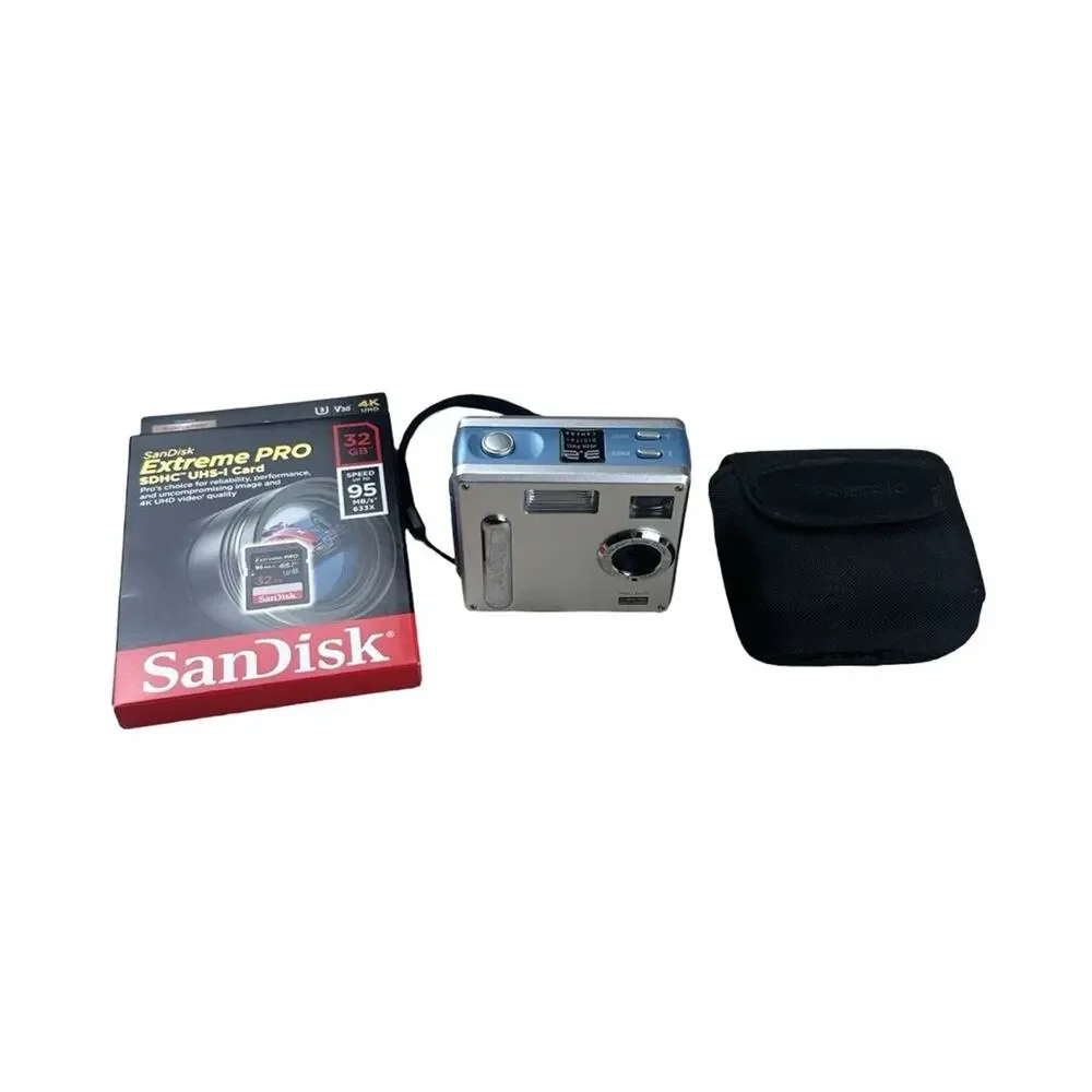 Polaroid Digital Camera PDC 3070 3.2MP Silver Tested Working AAA Battery Type